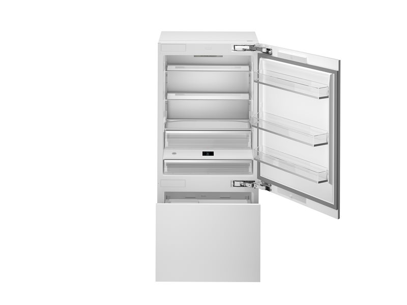 90cm frigorifero combinato da incasso, panel ready con ice maker e distributore d'acqua | Bertazzoni - Panel Ready